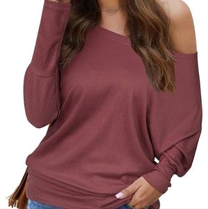 Off-shoulder neck sweater